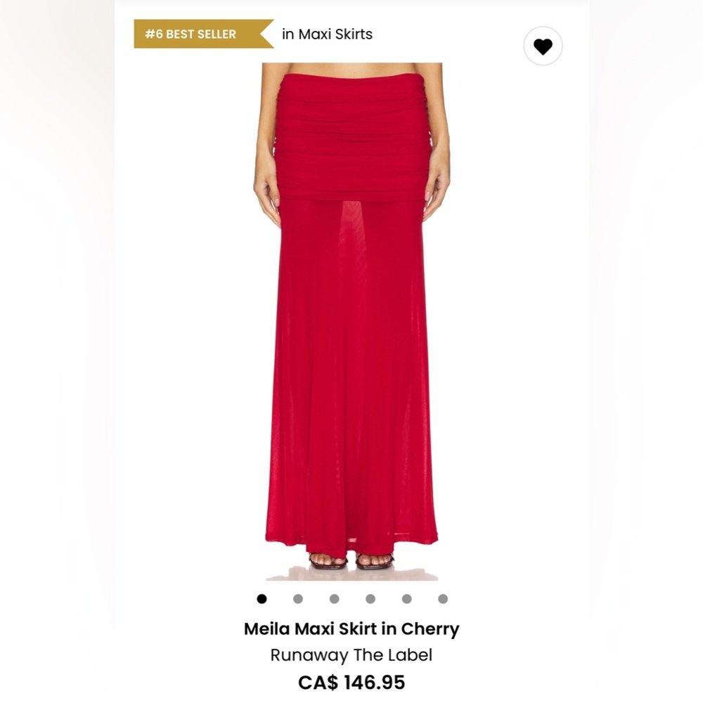 Runaway The Label Cherry Maxi Skirt